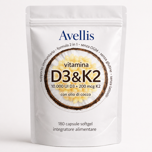 Vitamina D3 & K2 Ad Alta Potenza — Scorta 6 Mesi
